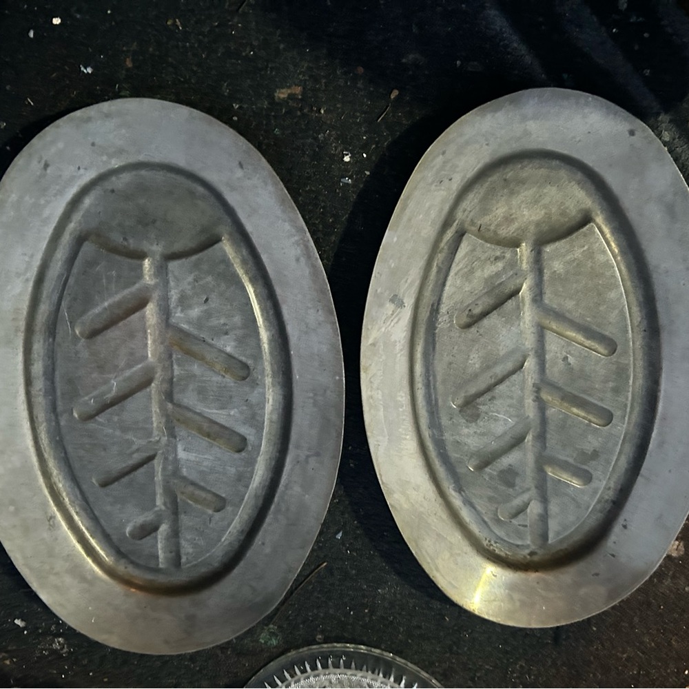 Vintage aluminum Steak Platters